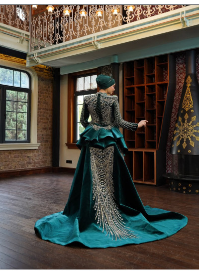 Dantel Detaylı Tesettürlü Bindallı