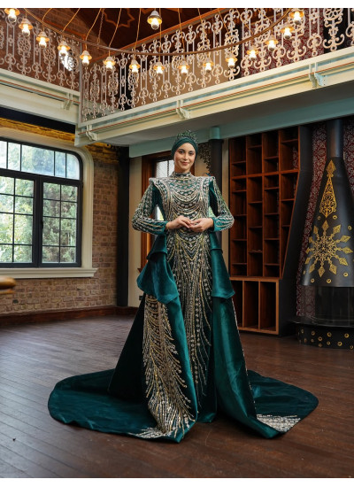 Dantel Detaylı Tesettürlü Bindallı