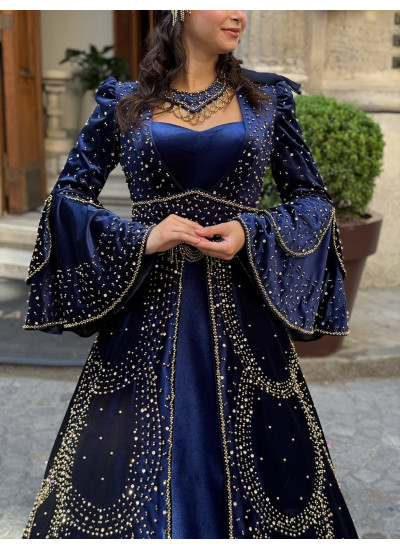 Boncuk İşlemeli Kaftan Bindallı