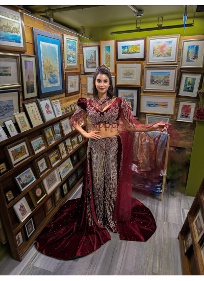 Boncuk İşlemeli Kol Detaylı Bindallı