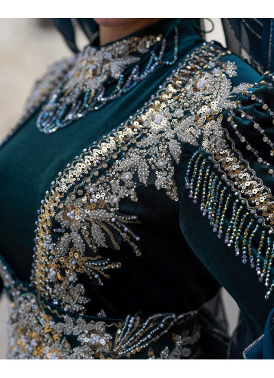 Işıltılı Boncuk Detaylı Bindallı