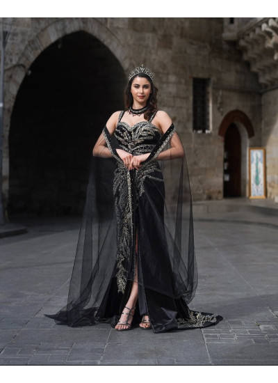 İşlemeli Yırtmaçlı Bindallı