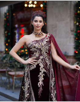 Diva Model Tek Kolu Şifon Balık Model Bindallı